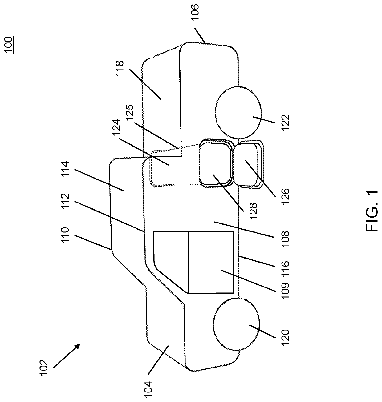 Automotive Vehicle Through Body Storage with Combination Door and Step
