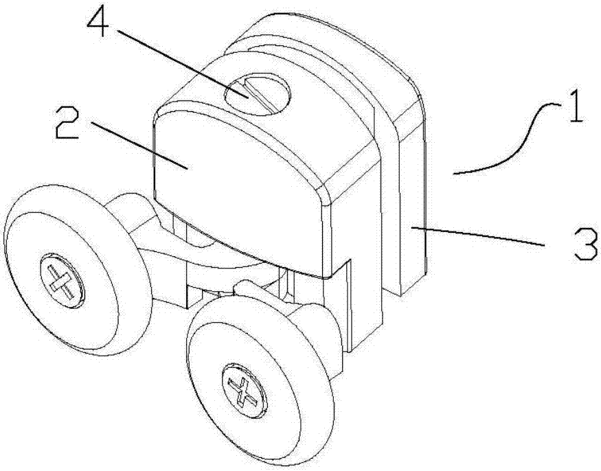 Shower room guiding device with double-swing structure