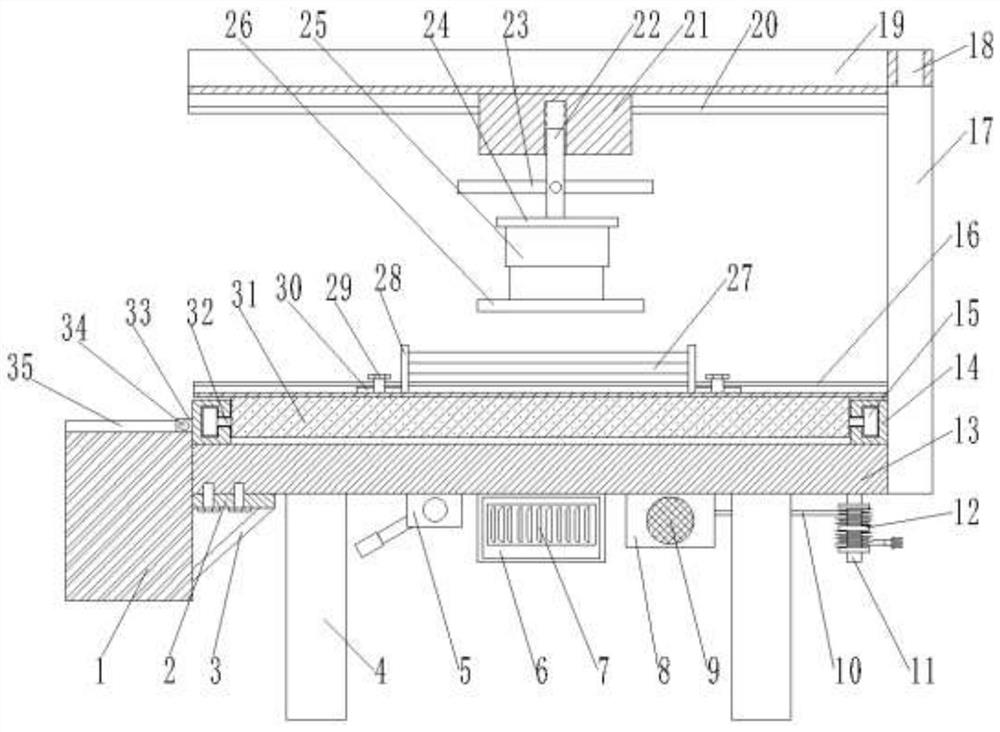 A pressure-adjustable compression molding device for plywood production
