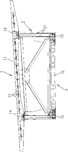 Composite box girder bridge erected in advance by using corrugated steel web steel girders and construction method thereof
