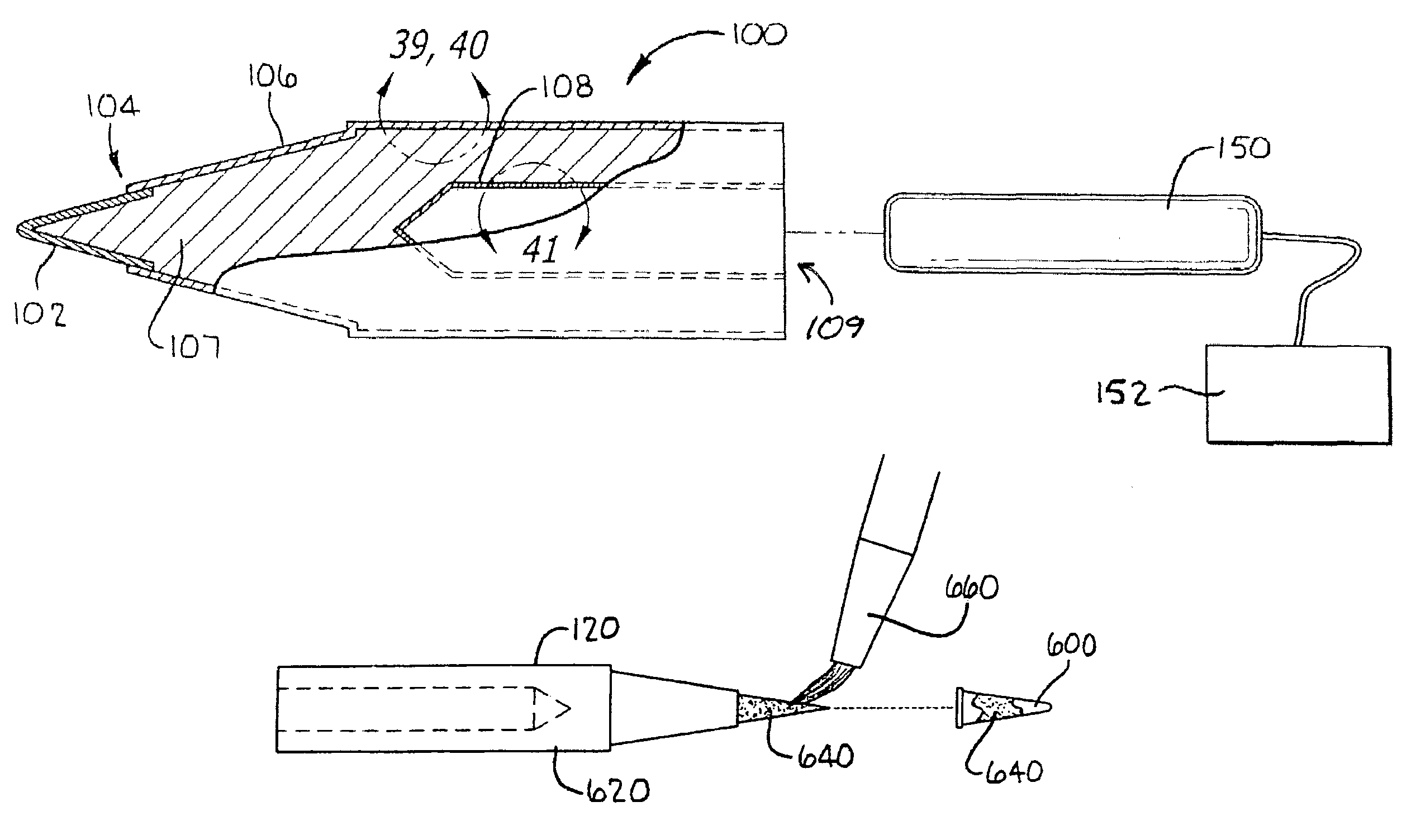 Method of soldering iron tip with metal particle sintered member connected to heat conducting core