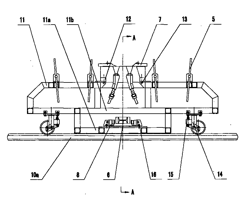 Method for configuring double-tube metal-stream inoculation device on double-station tilting type casting machine