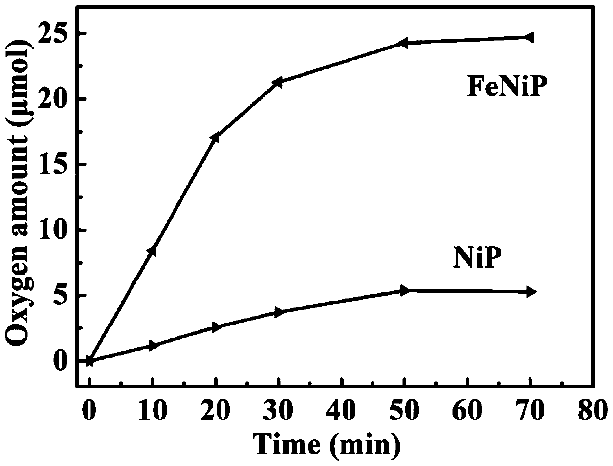 Amorphous iron-nickel phosphonate with efficient photocatalysis oxygen production property and preparation method and application of amorphous iron-nickel phosphonate