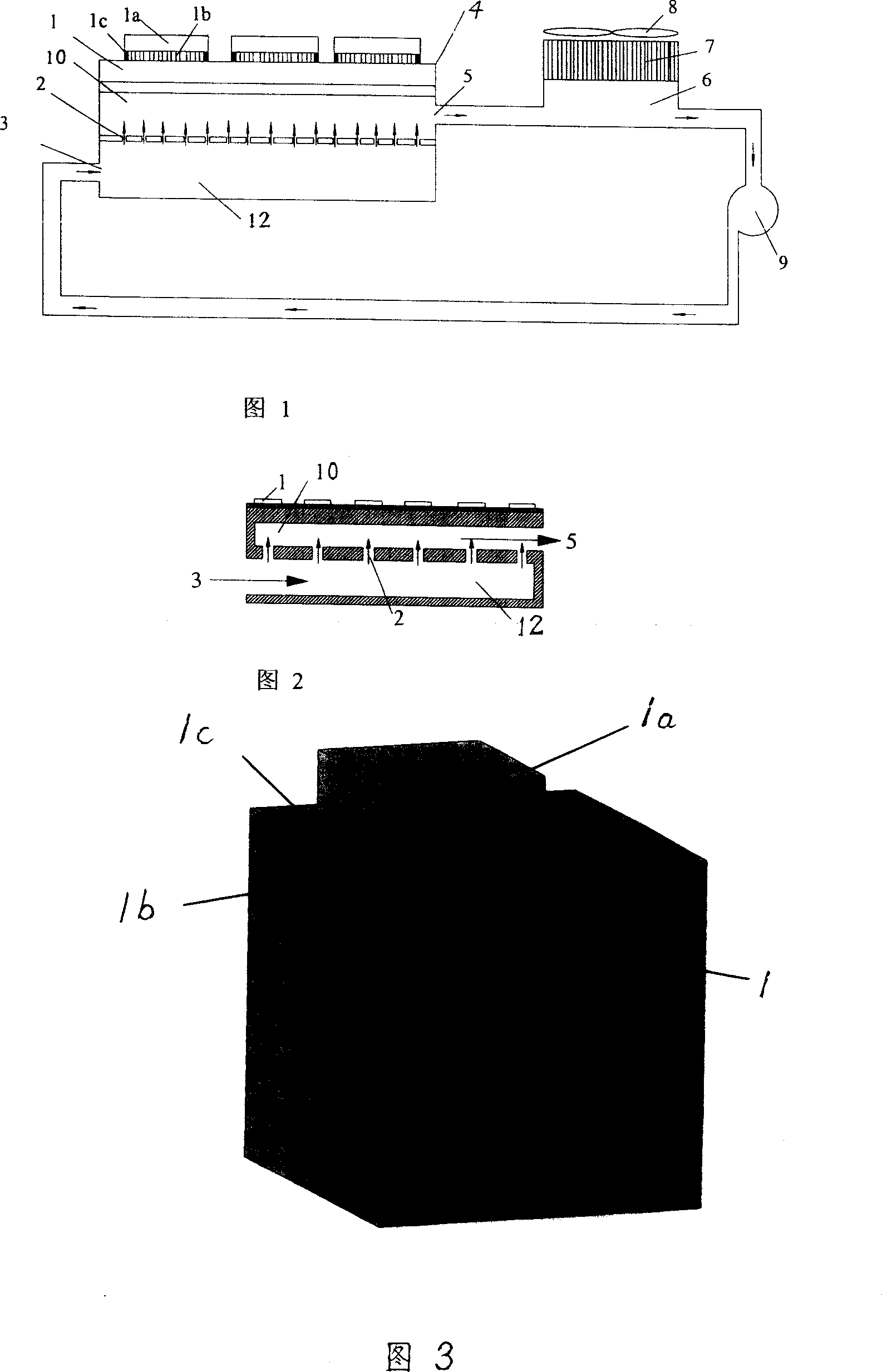Micro jet flow cooling system for electronic device