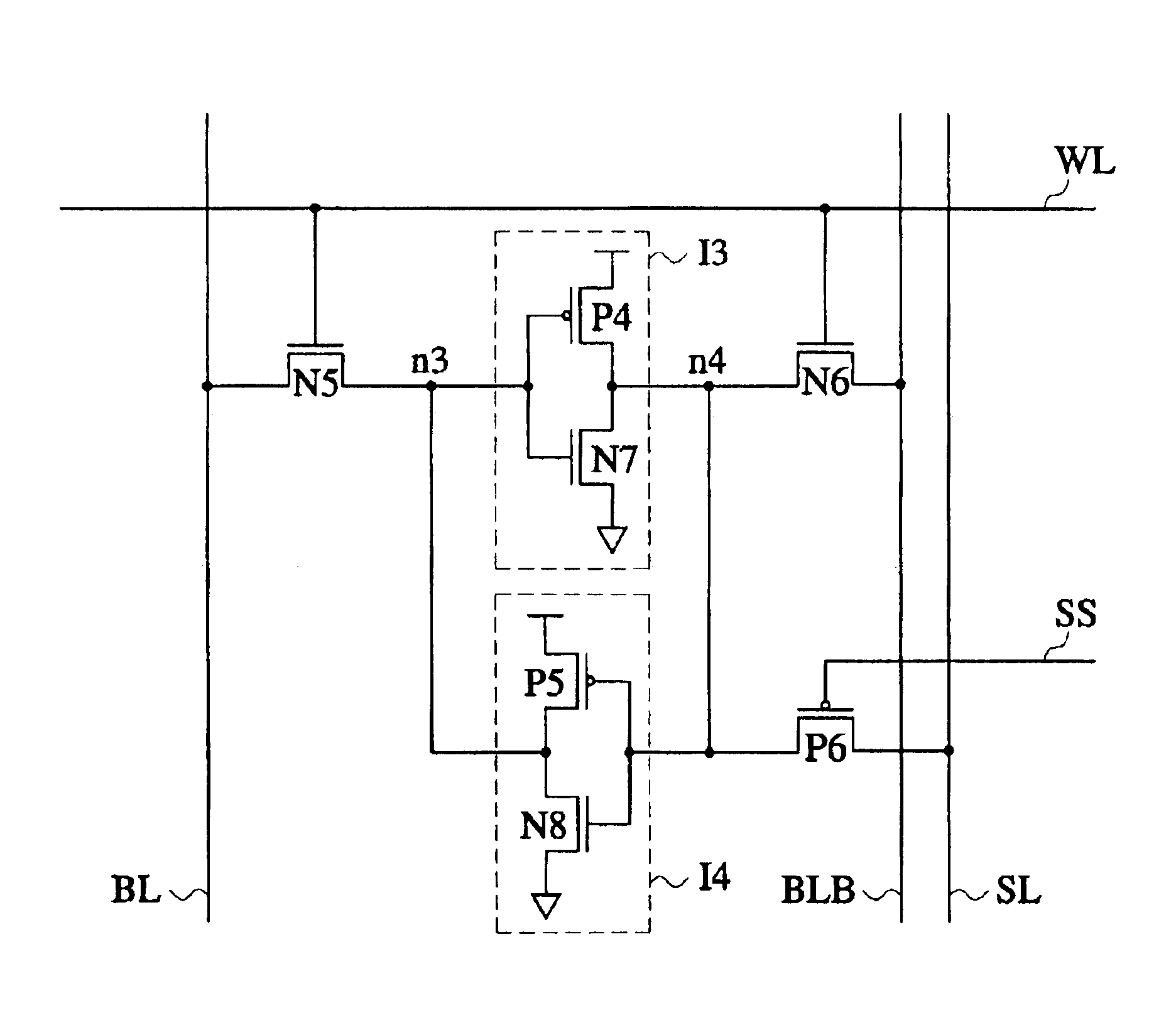 Dual port static memory cell and semiconductor memory device having the same