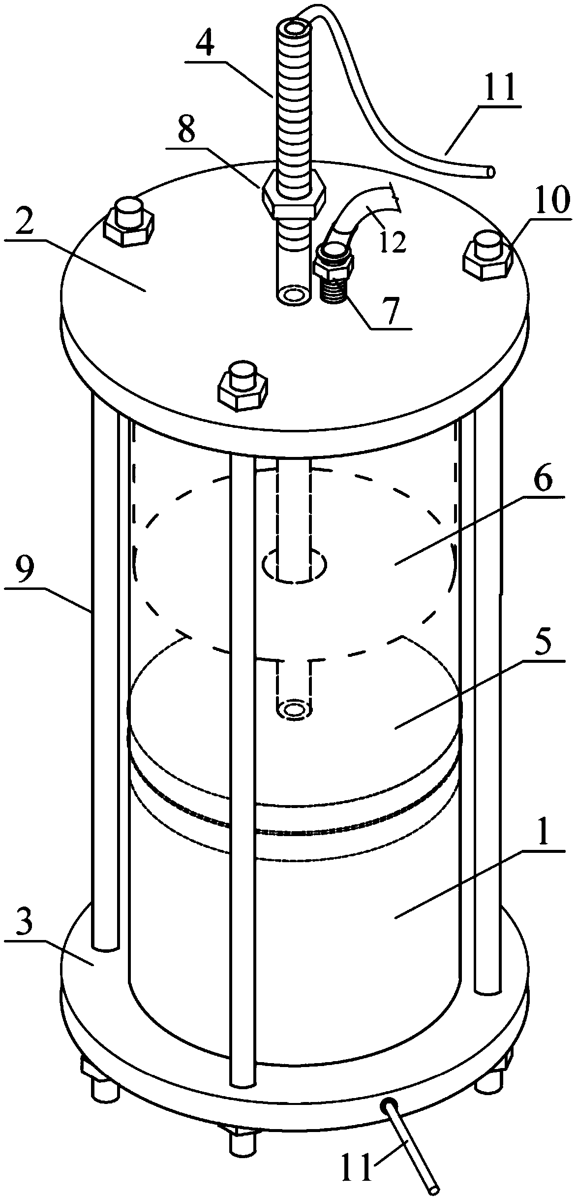 Device for rapidly and uniformly preparing triaxial test soil sample and method thereof