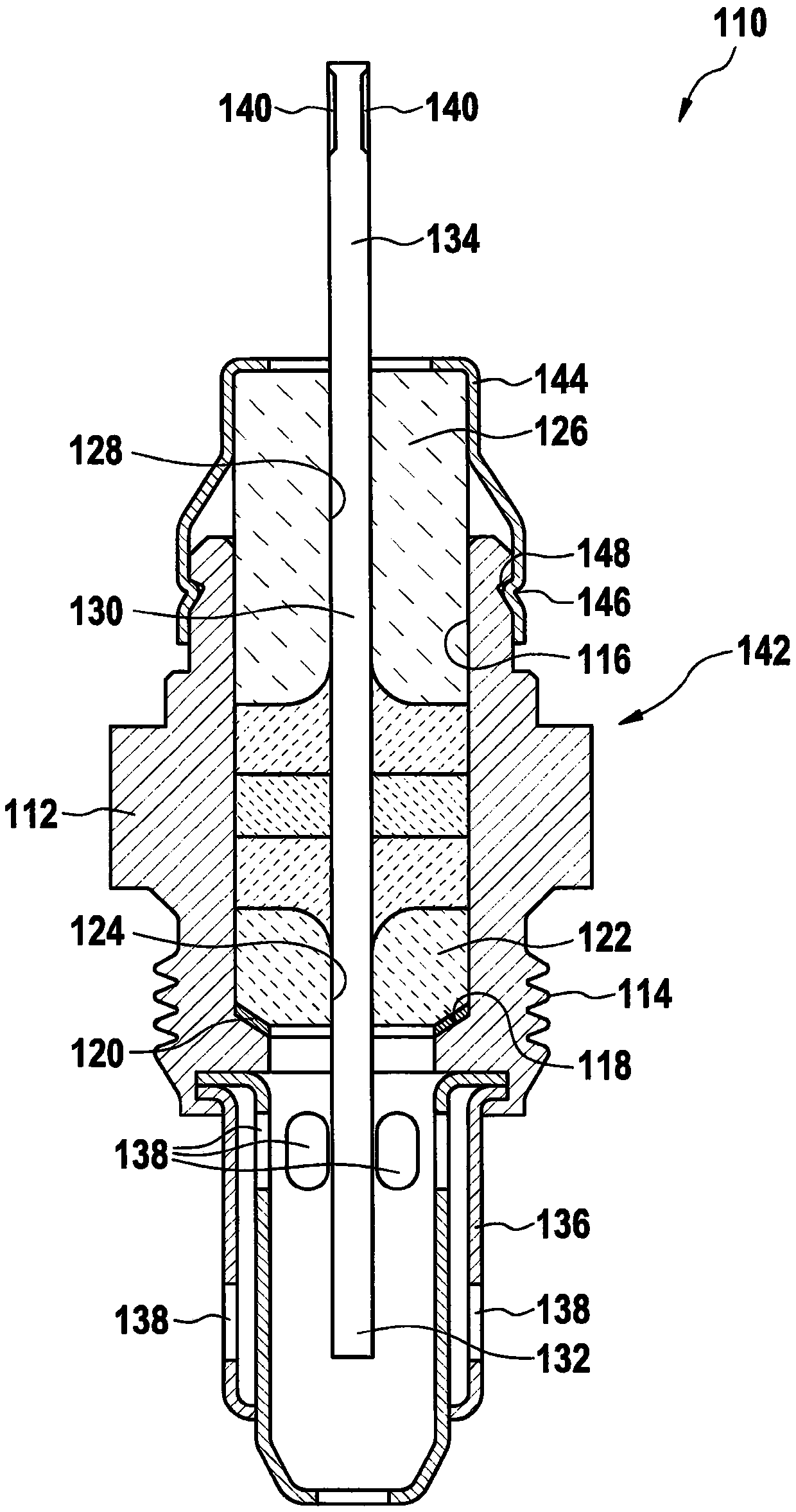 Sealing element for a sensor element of a sensor and manufacturing method thereof