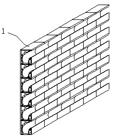 Brick type flowerpot and vertical planting wall surface formed by same