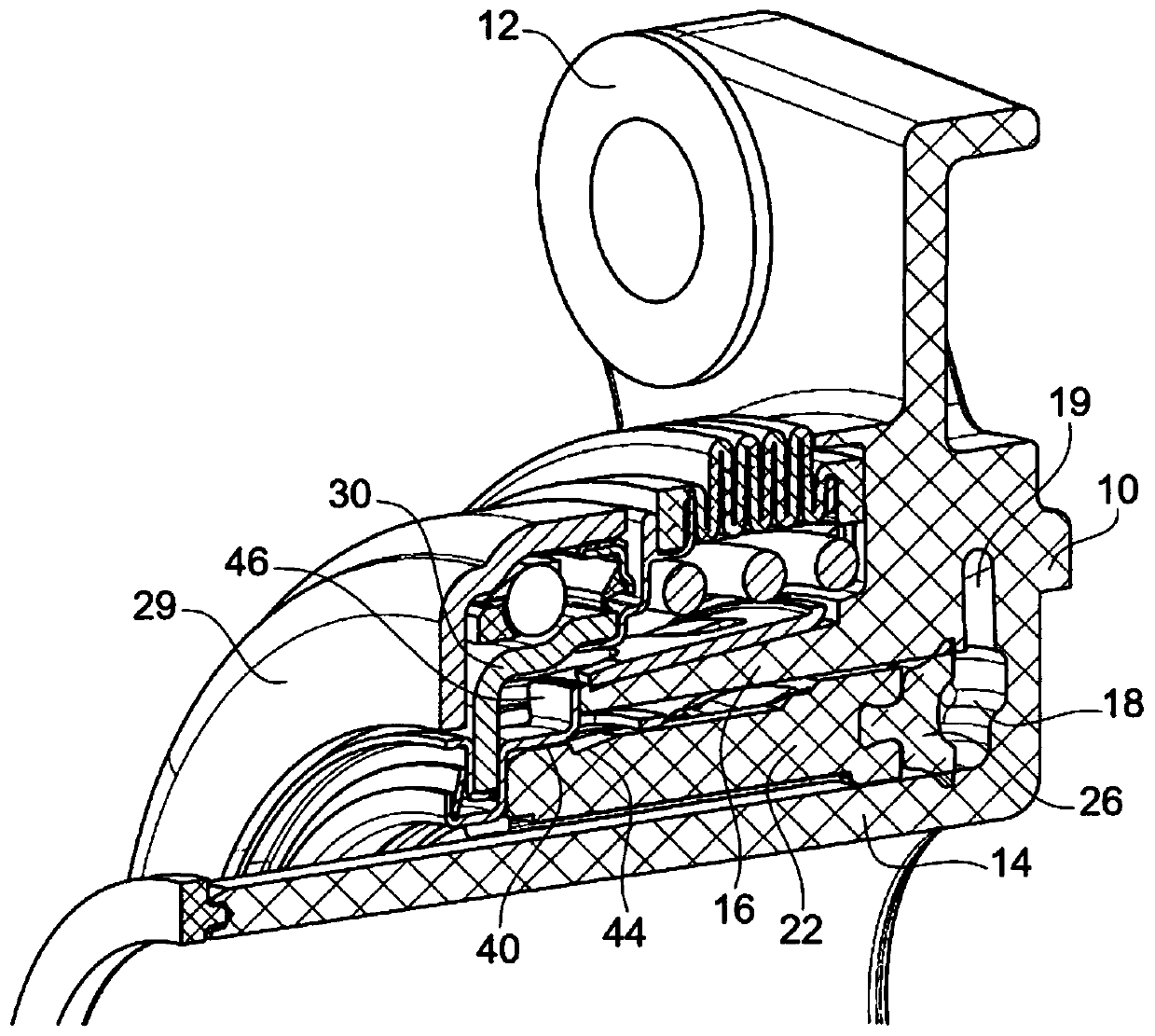 Slave cylinder for clutch release mechanism