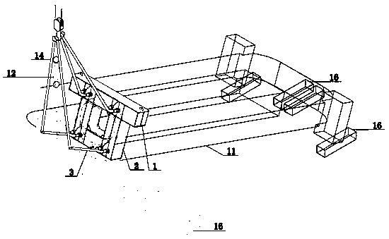 Lifting tool used for fast mounting rolling mill house and application method of lifting tool