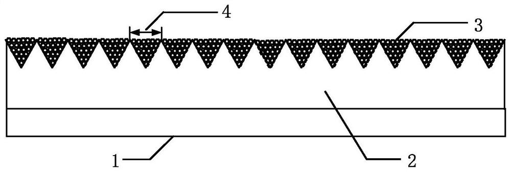 Lunar dust protection conductive film with micro-nano structure and preparation method thereof