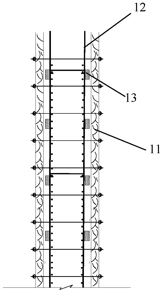 Method for controlling bare concrete wall column reinforcement protective cover