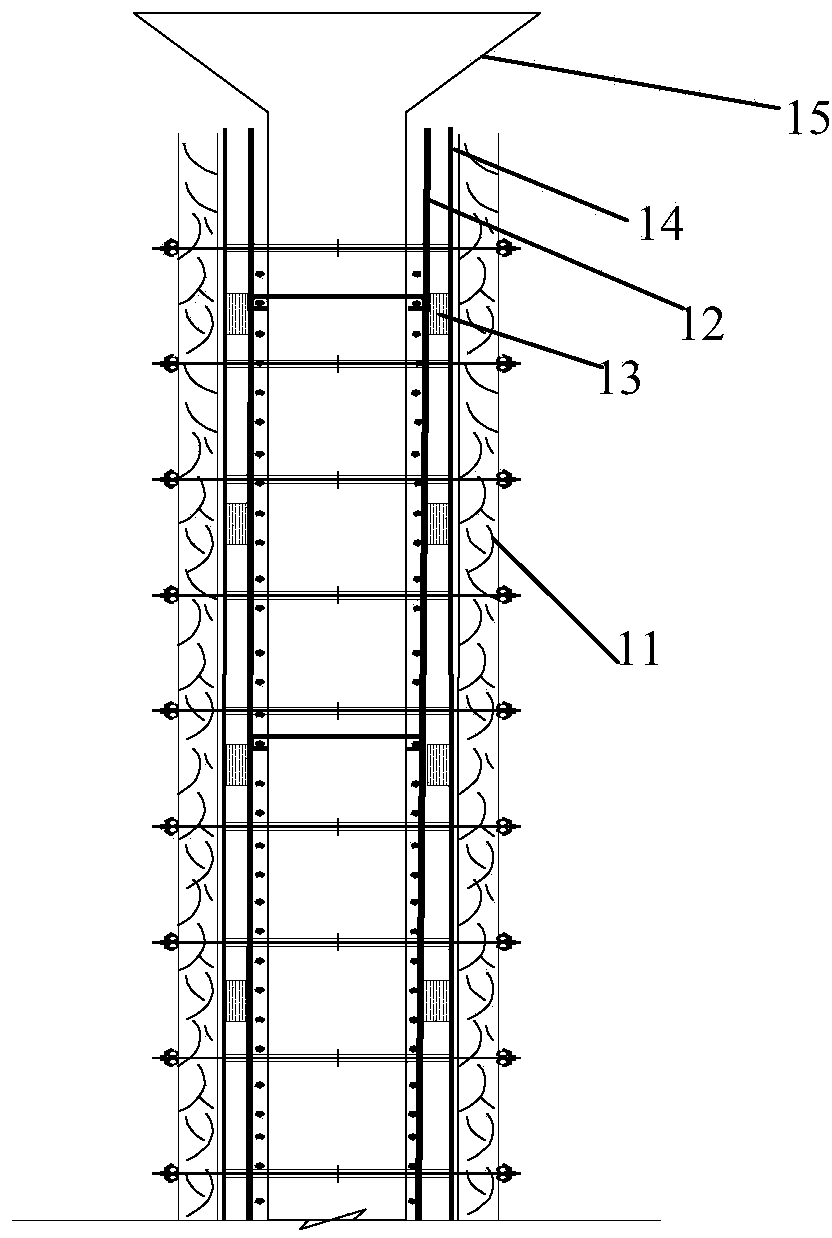 Method for controlling bare concrete wall column reinforcement protective cover