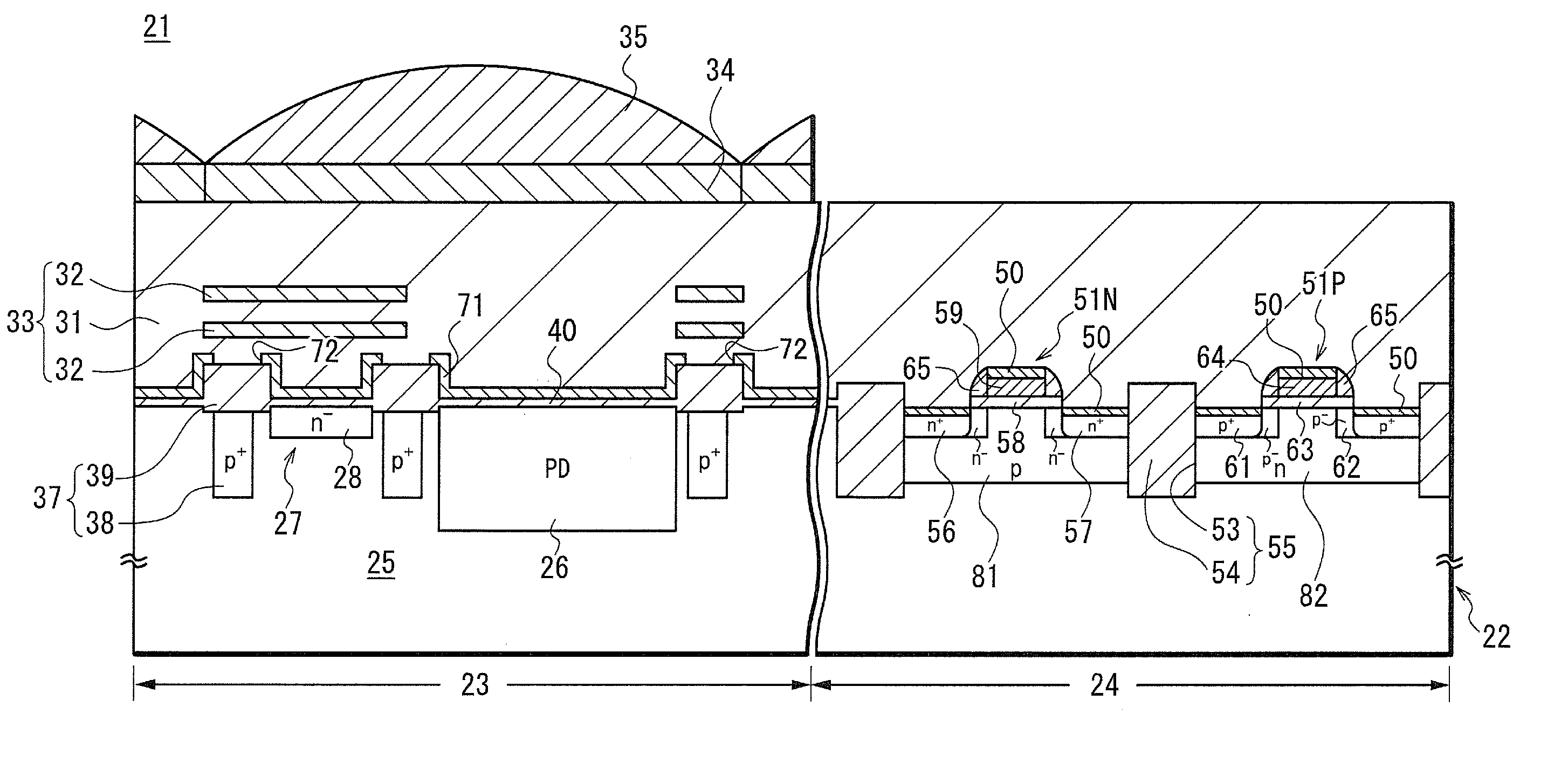 Solid-state imaging device and method of manufacturing the same and electronic apparatus