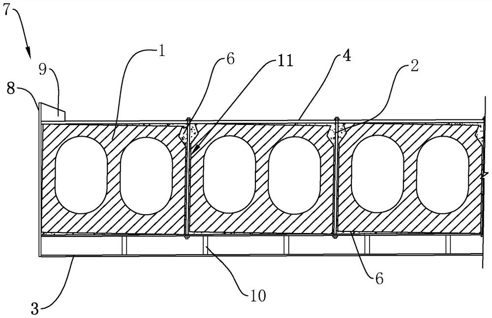 A clamping and strengthening method for prefabricated concrete hole hollow slab bridges