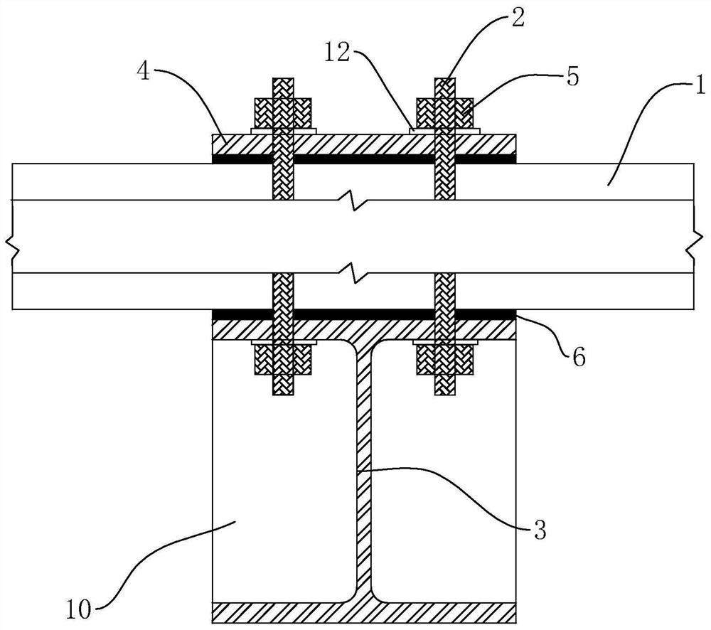 A clamping and strengthening method for prefabricated concrete hole hollow slab bridges