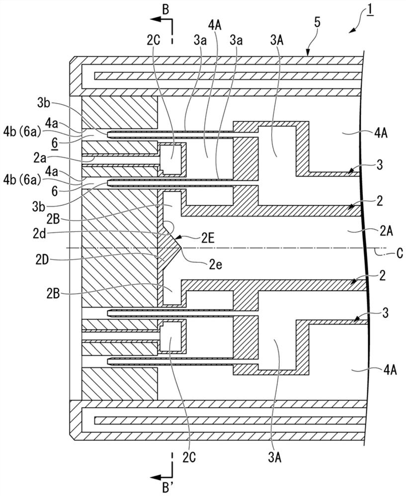 Burner for producing inorganic spheroidized particles, device for producing inorganic spheroidized particles, and method for producing inorganic spheroidized particles