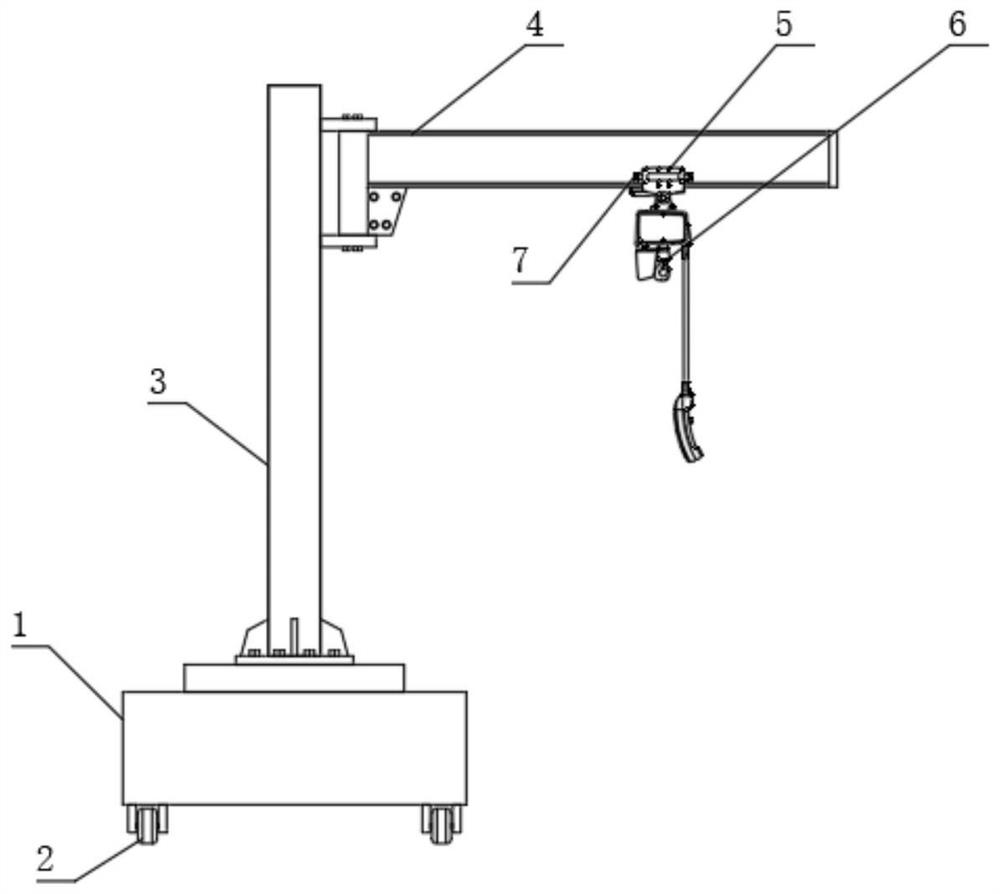 Semi-suspension type single-beam crane