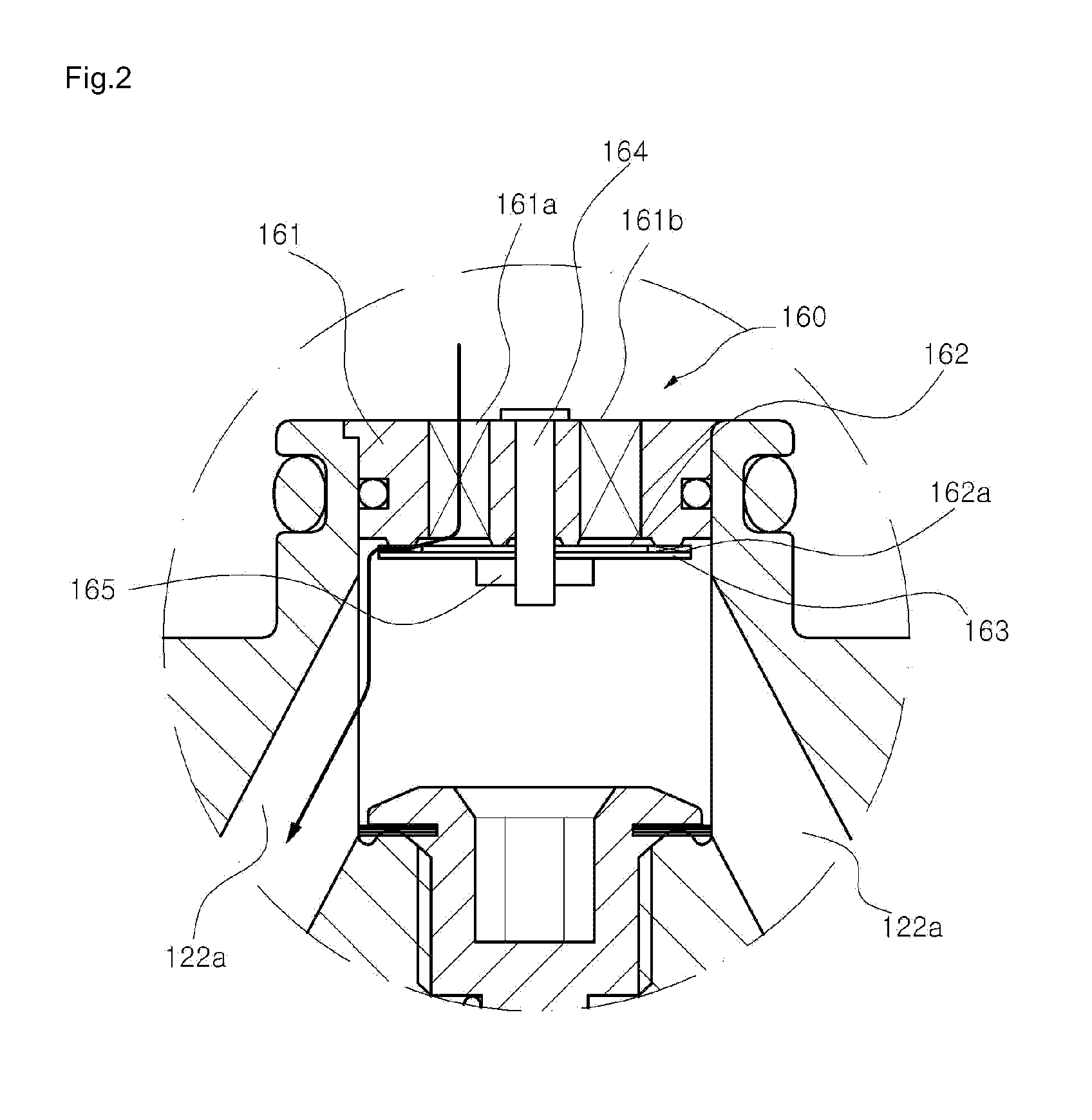 Damping force controlling valve assembly for shock absorber