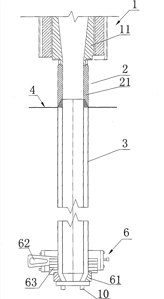 Optical fiber annealing extension tube used for high-speed drawing