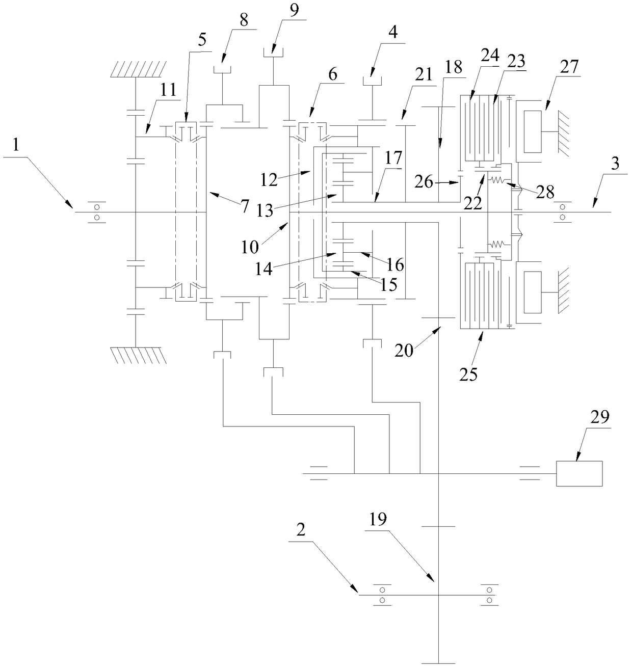 A kind of automobile and transfer gear thereof