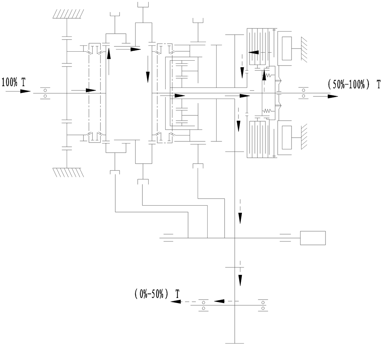 A kind of automobile and transfer gear thereof