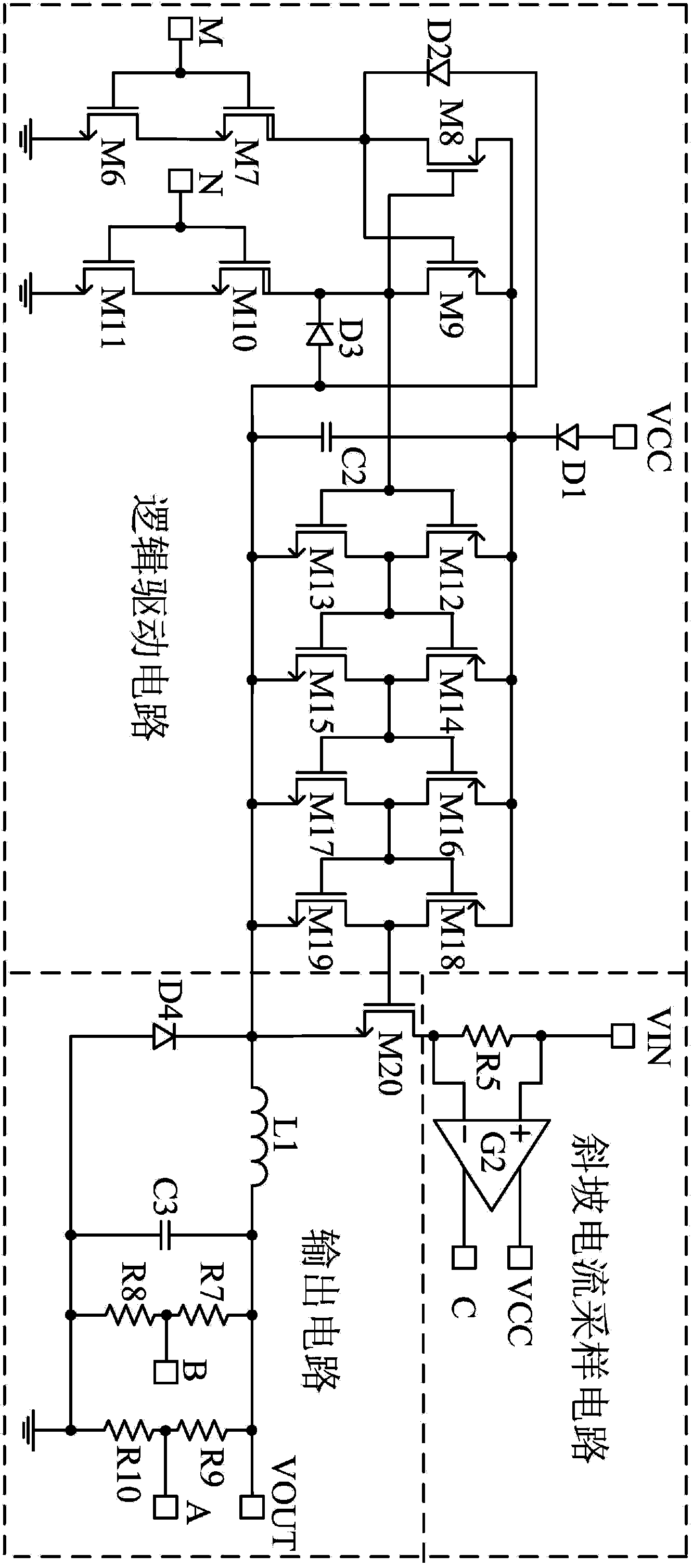 Constant-current/constant-voltage DC-DC conversion system with external adjustable current-limiting function