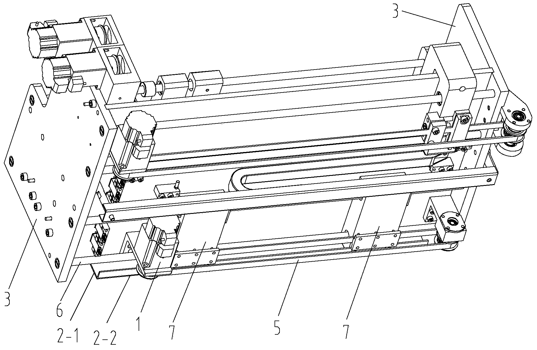 Adjusting mechanism for different medicine box widths in horizontal medicine box loading mechanism and medicine box outlet width adjusting method of adjusting mechanism