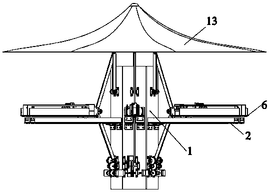 Umbrella rib type automatic parking device