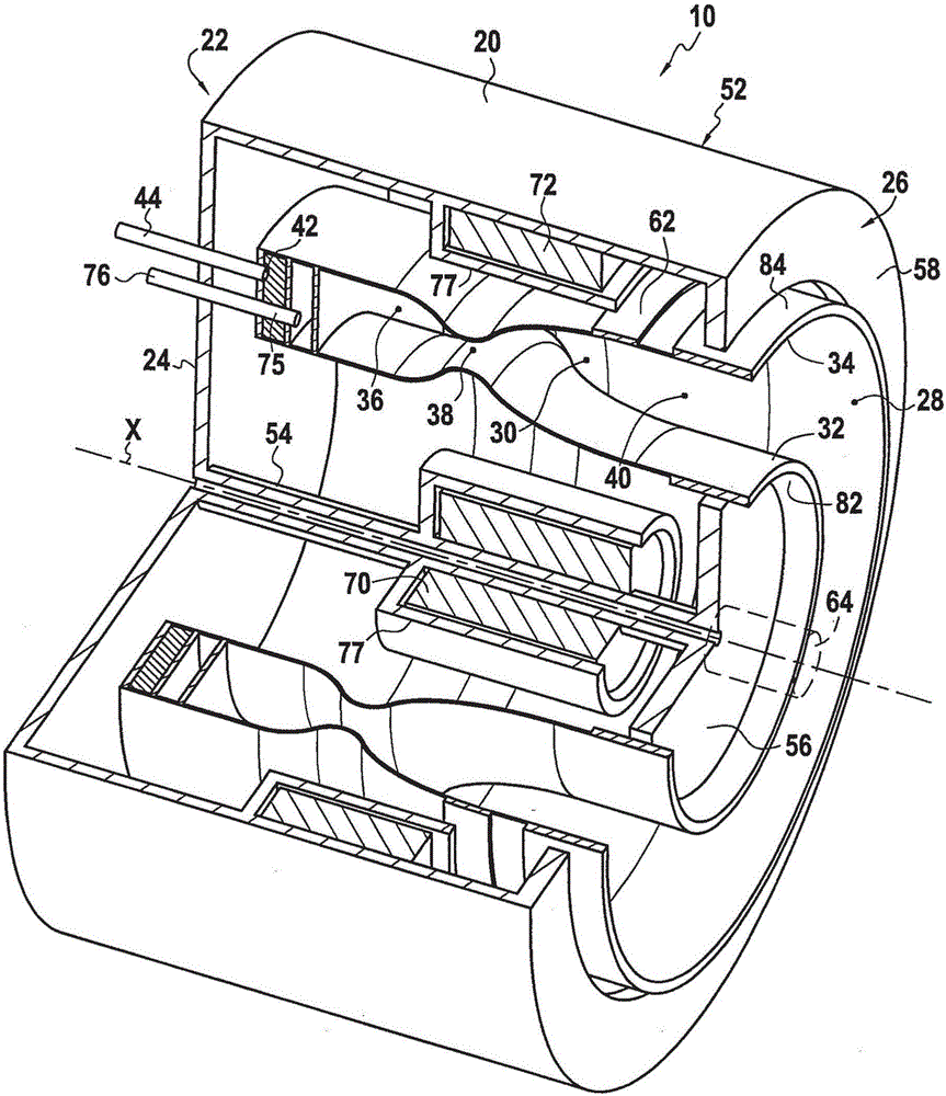 Engine for a spacecraft, and spacecraft comprising such an engine