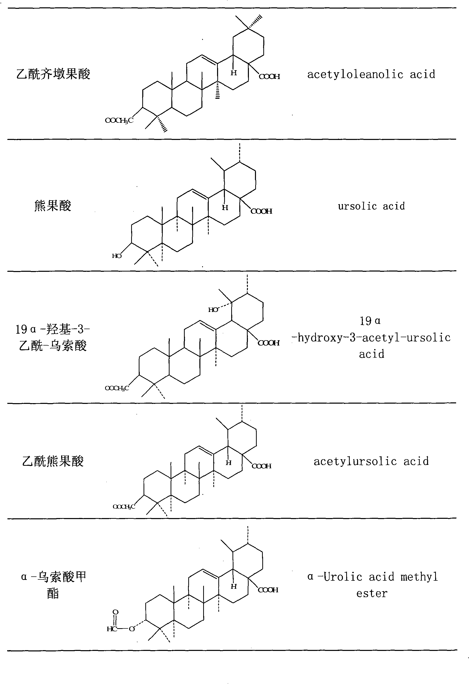 Glossy privet fruit total triterpenes extract and total phenols extract as well as preparation method thereof