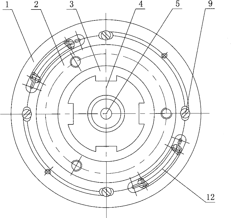 Self-compensating rotary angle device for dicing saw