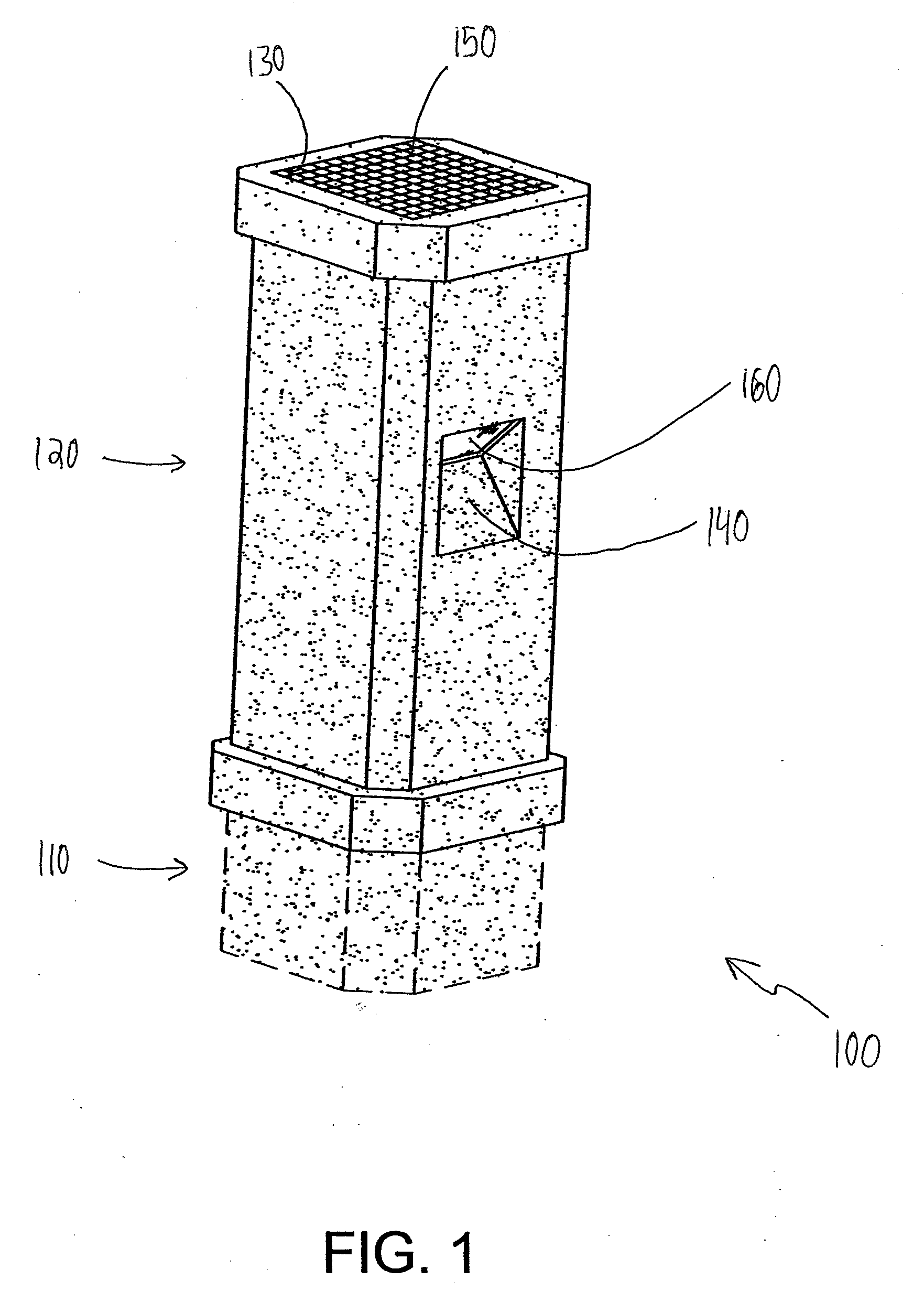 System and method for an outdoor lighting feature with an integrated solar panel