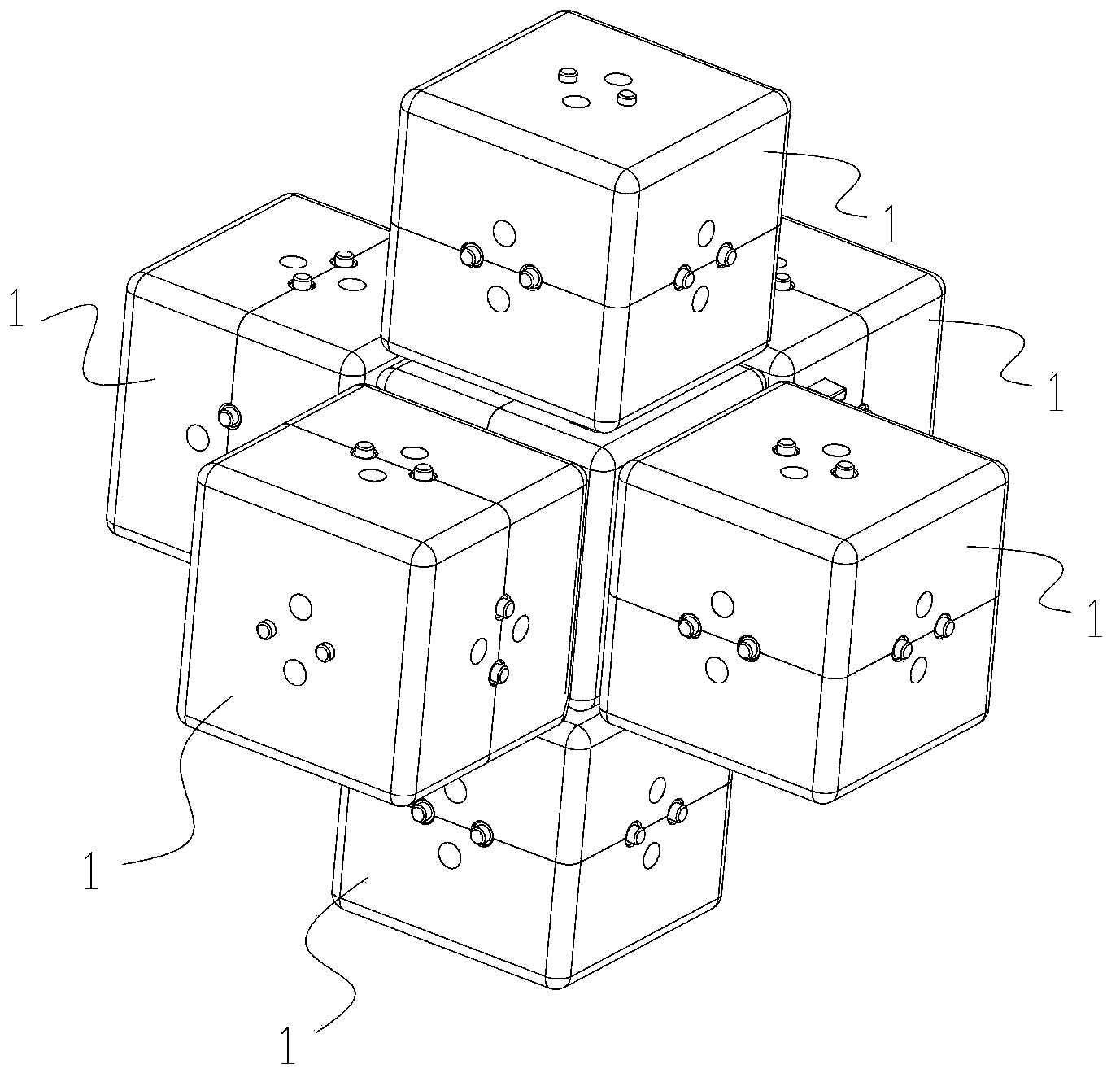 Connecting block for electronic splicing pieces