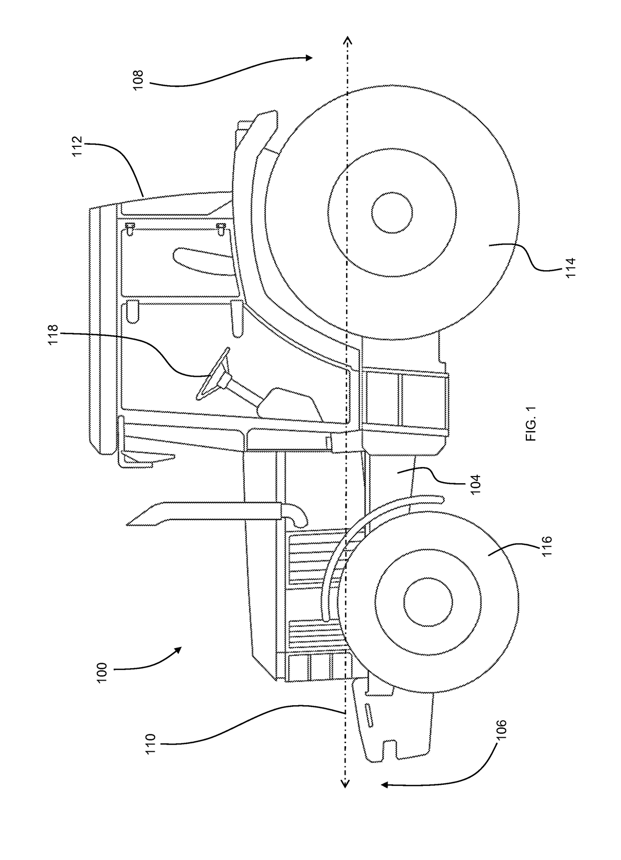 Rear mounted rotating mower assembly