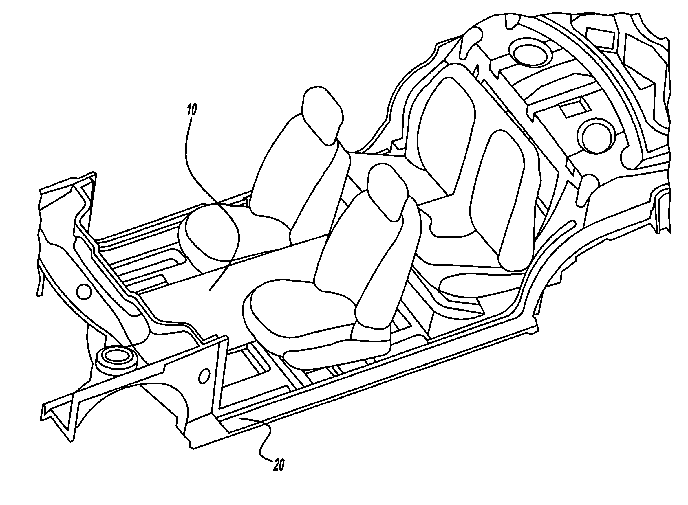 Vehicle frame with integrated high pressure fuel tank