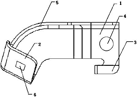 Lightweight fixing bracket for car engine and car body