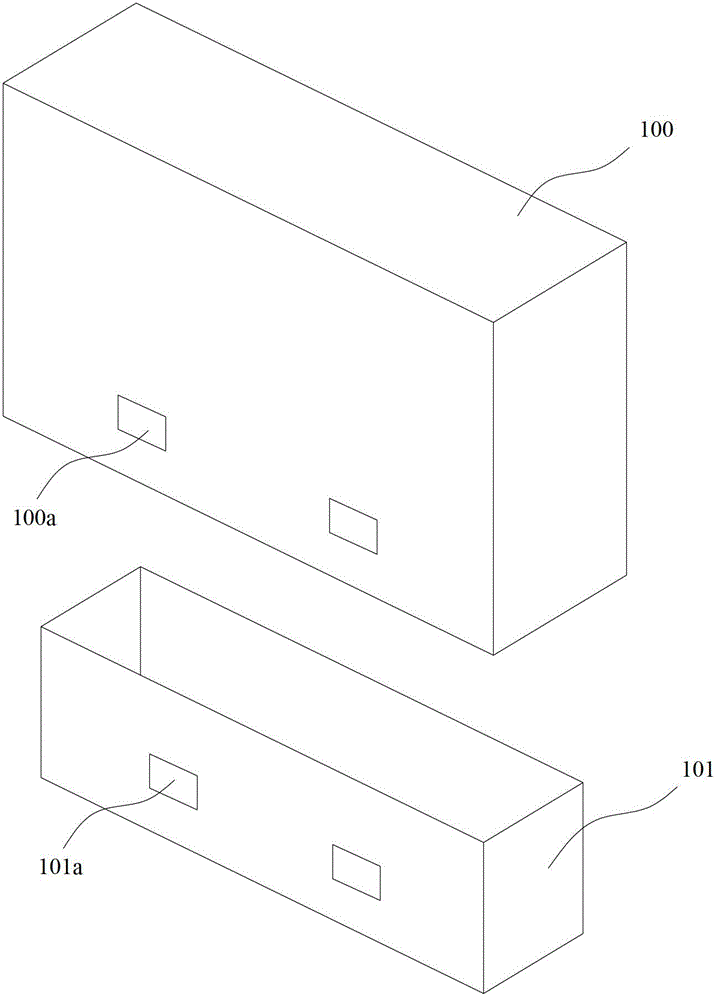 Tightening device, tightening binding tie assembly and packing box