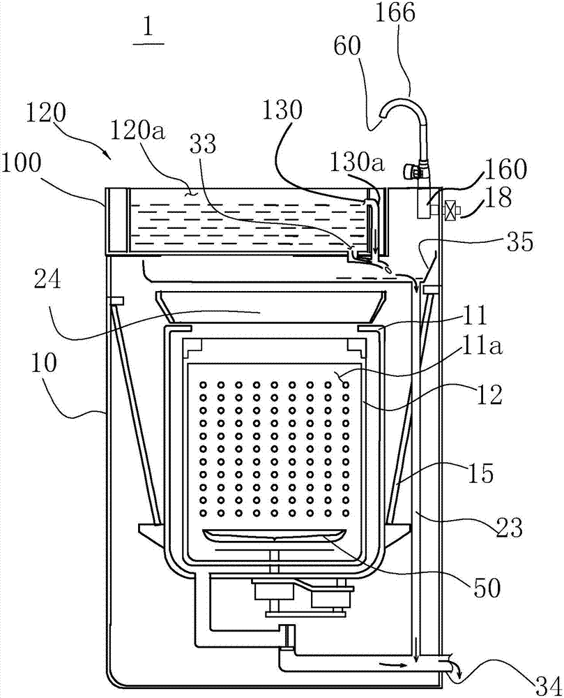 Washing machine with movable auxiliary washing unit