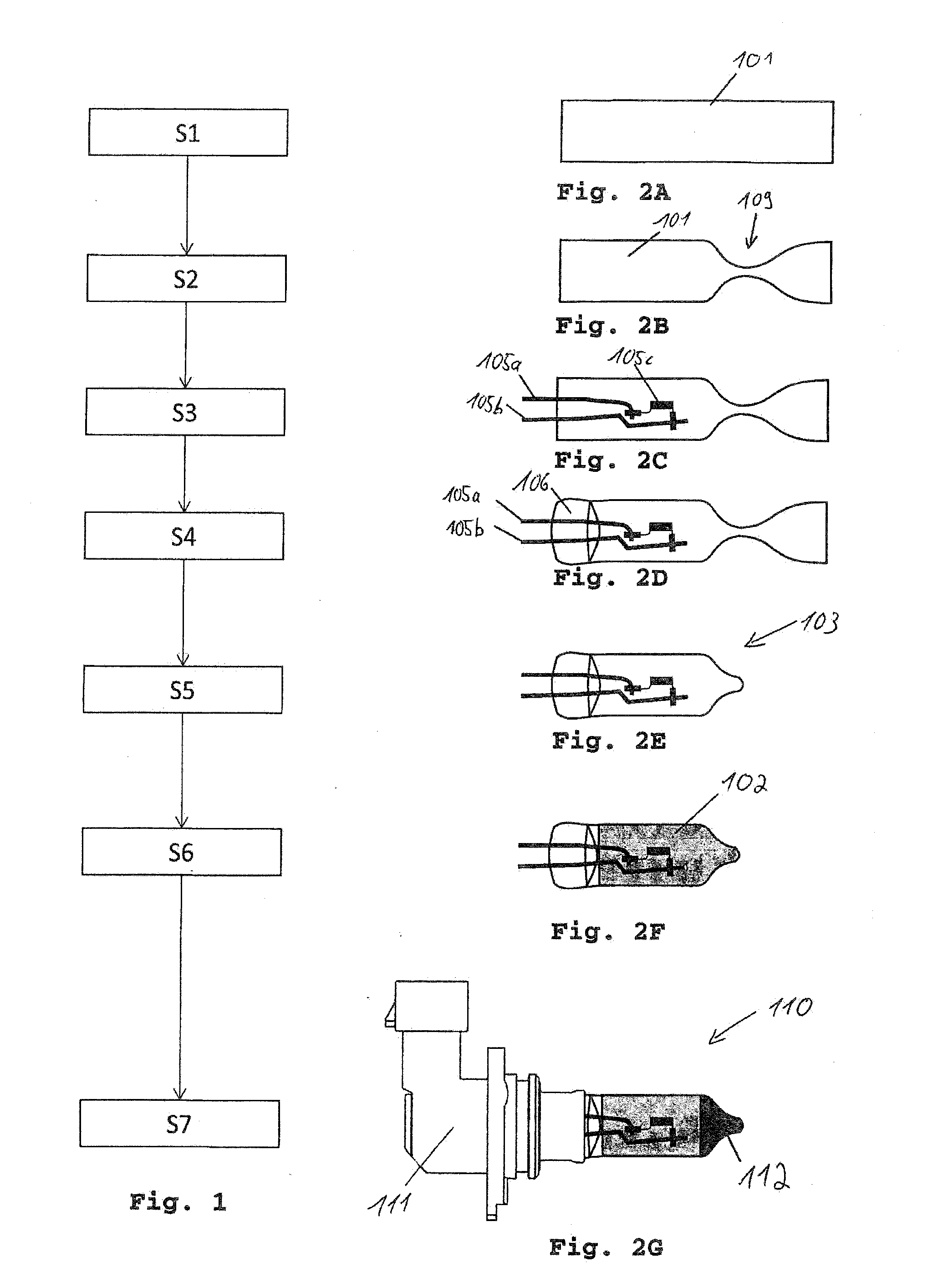 Method of producing a halogen lamp and halogen lamp