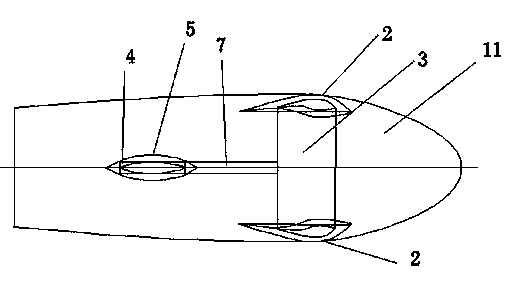 Three-pillar support-type superstructure of unmanned surface vehicle