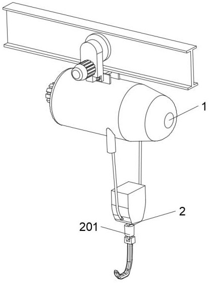 Electric hoist with low-friction spherical hinge