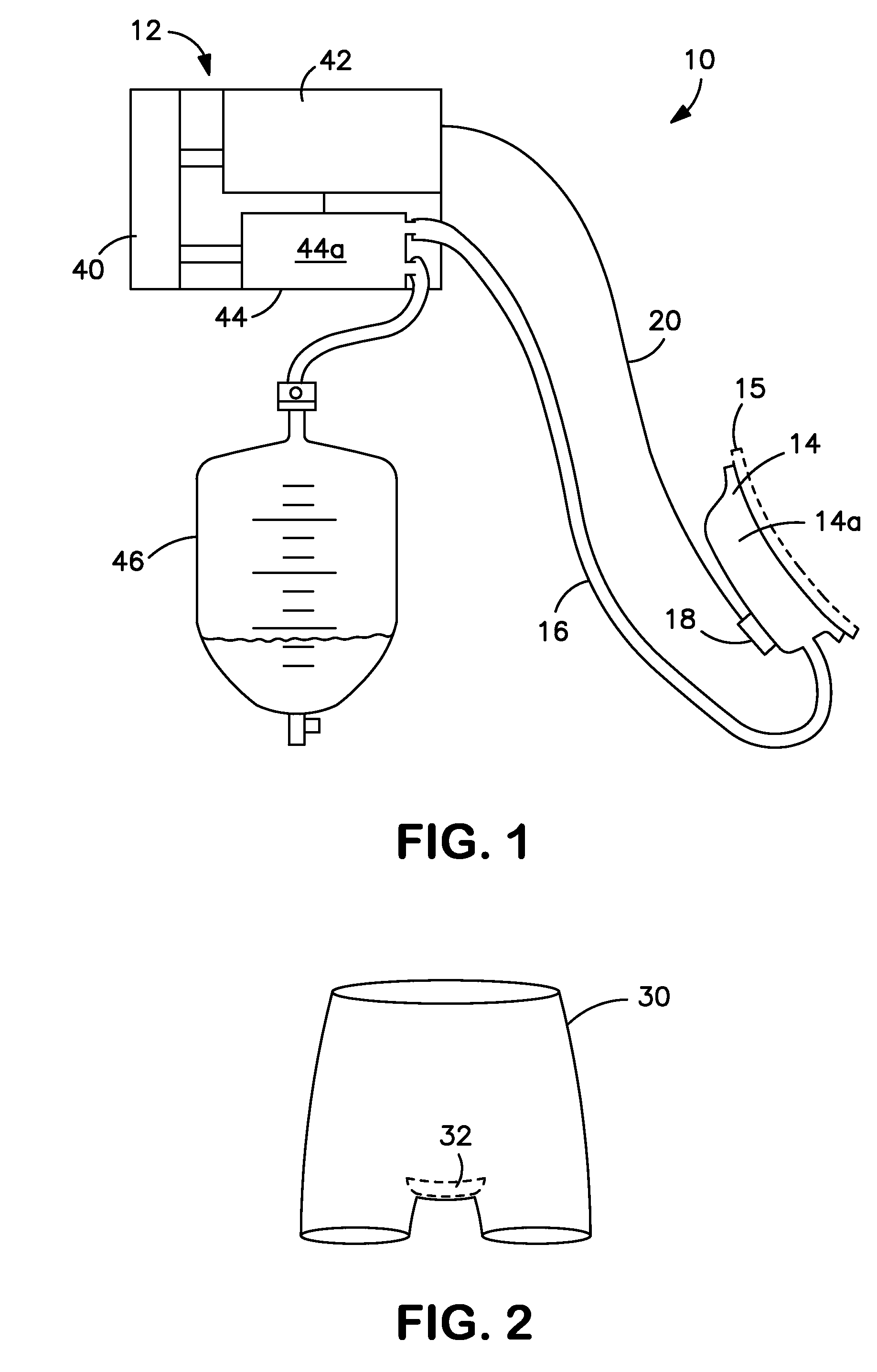 Aspiration system for removing urine discharged by the human body, and liquid sensor therefor