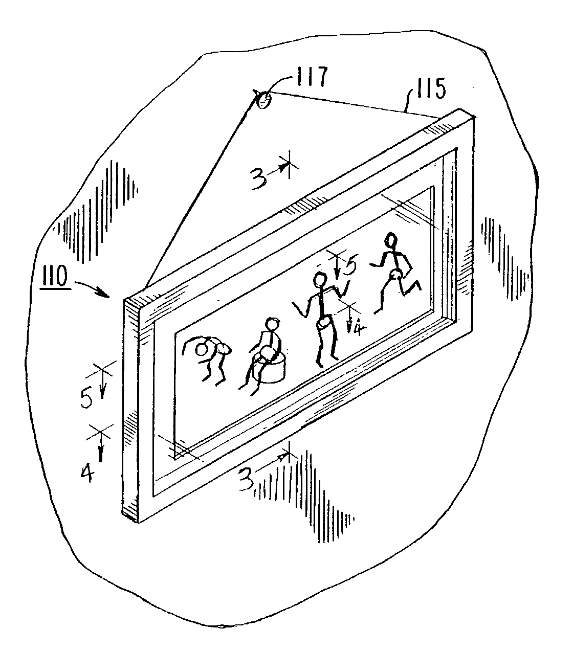 Audio-visual display device for pictorial artwork