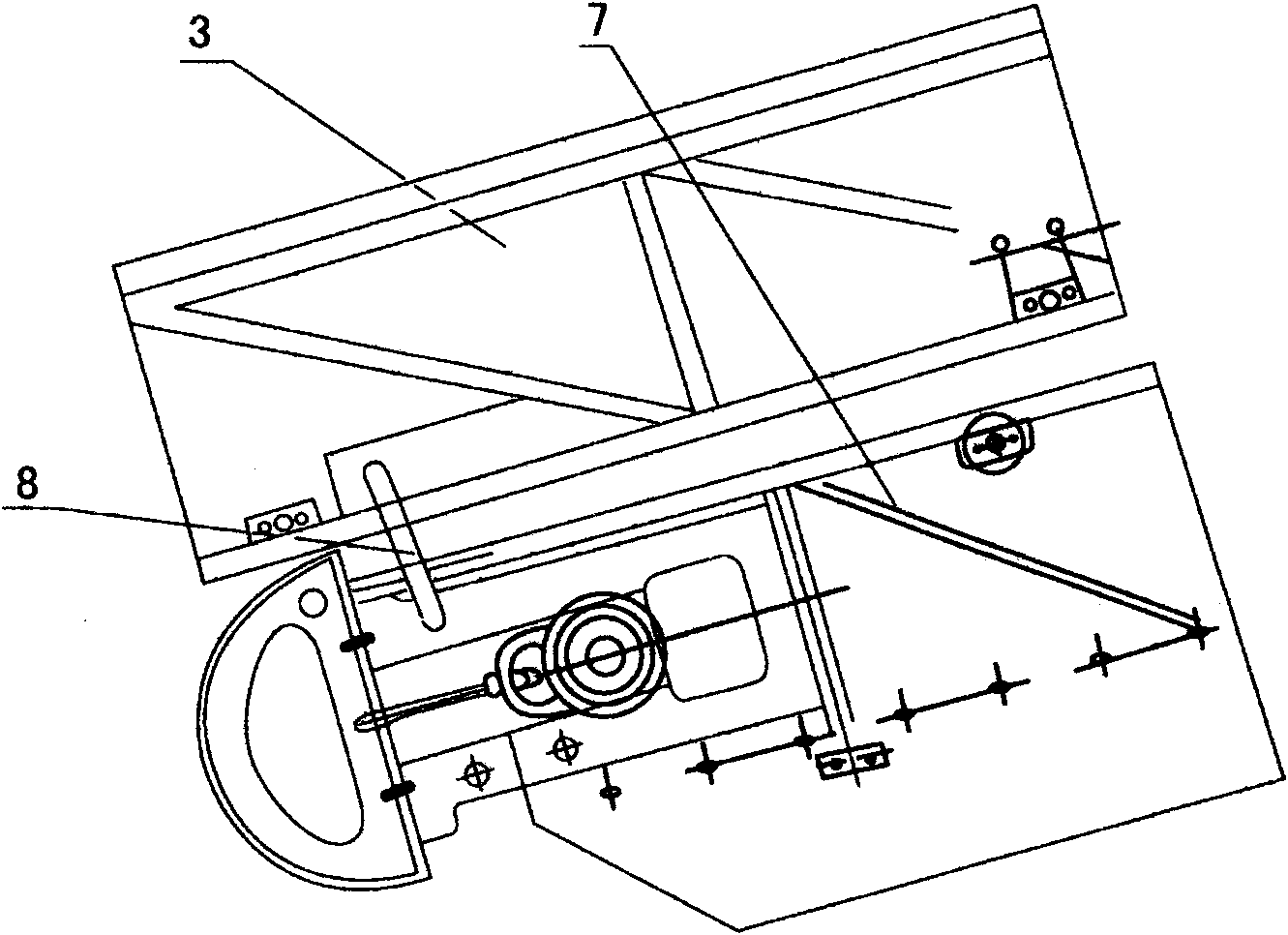 Folding discharging rubber belt conveyor