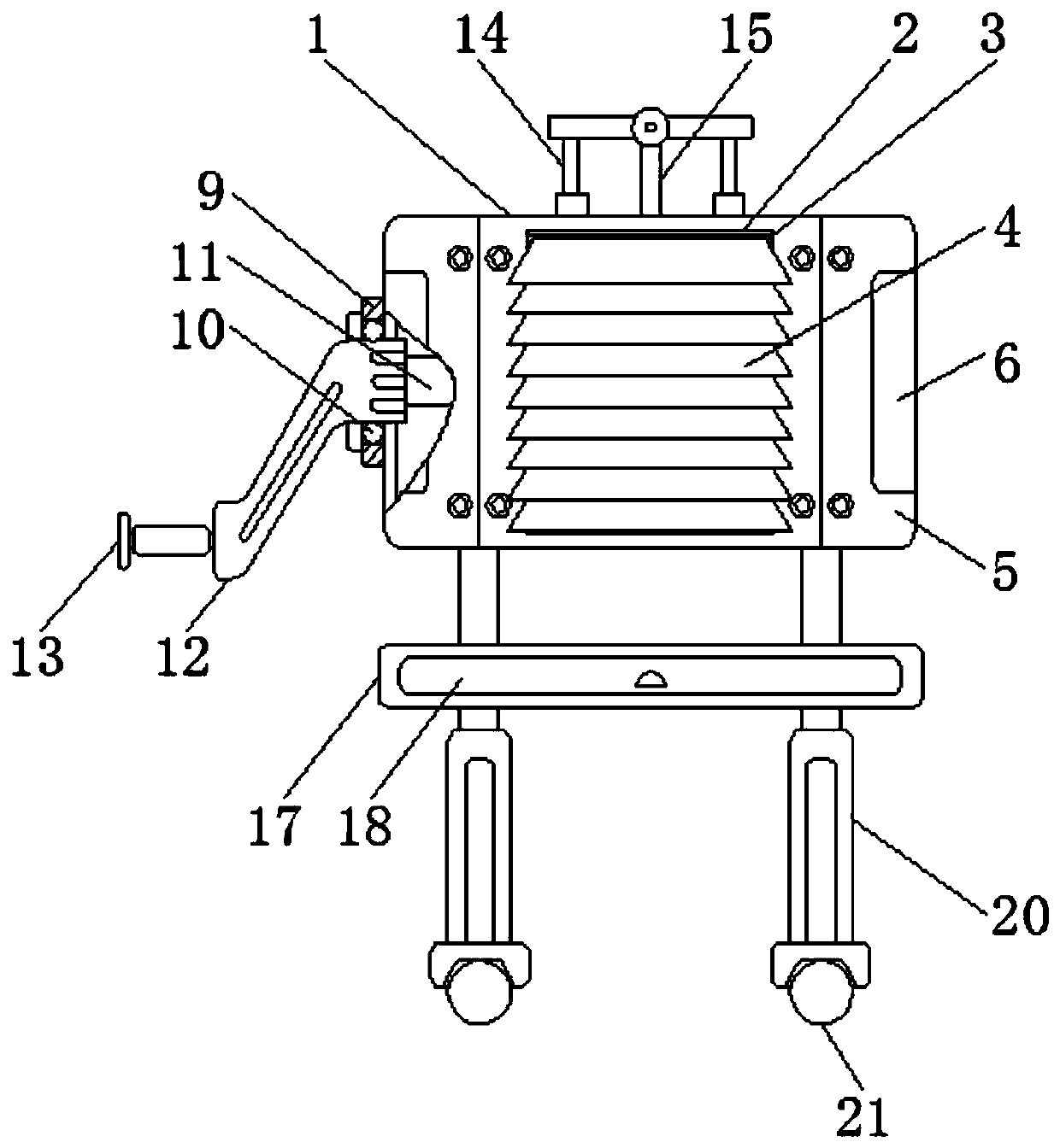 A medical rotating arm type hot air box