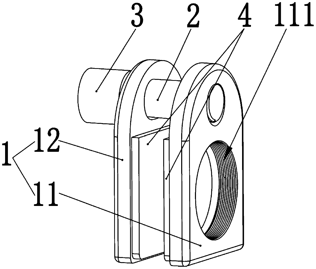 Fixing device for external lens of mobile phone and external lens