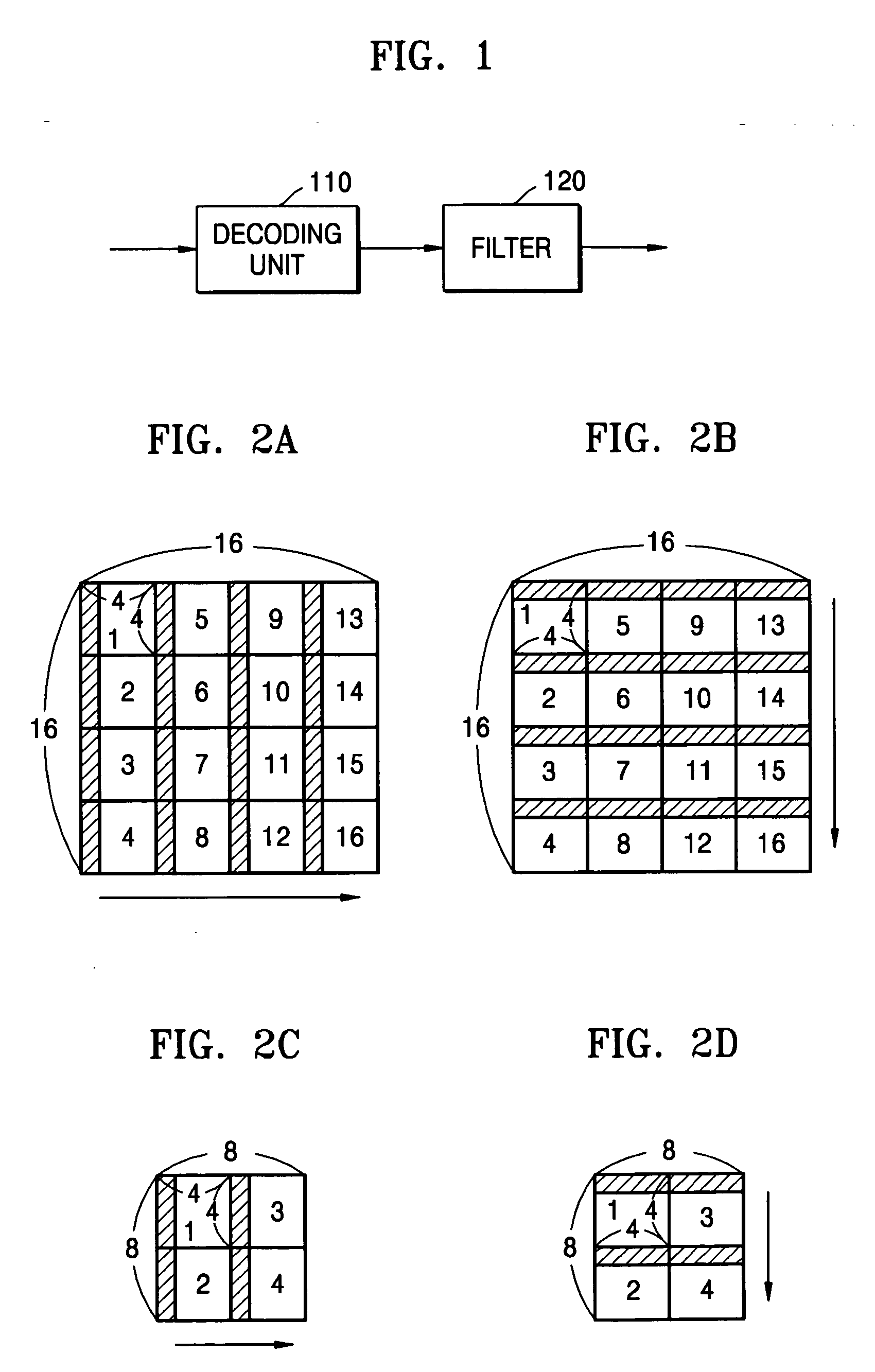 Filter for eliminating discontinuity of block-based encoded image, and method thereof