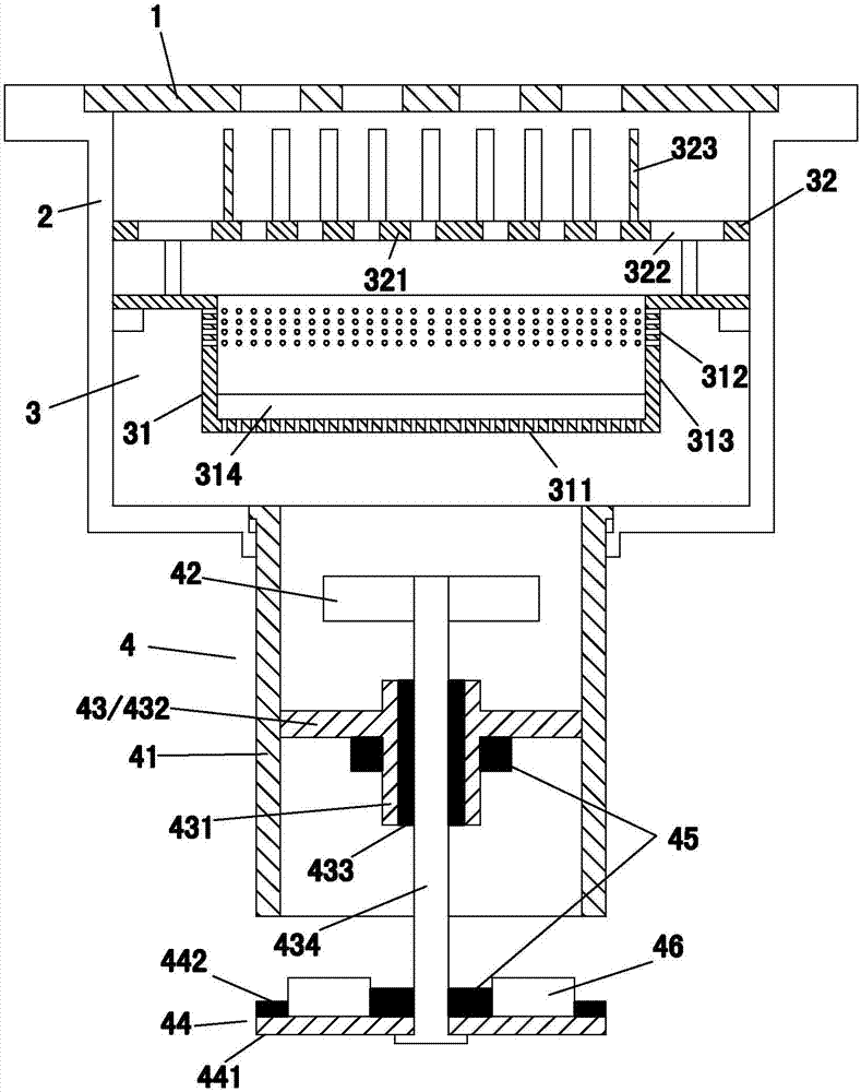 Novel floor-drain drainage inner core and floor drain with inner core