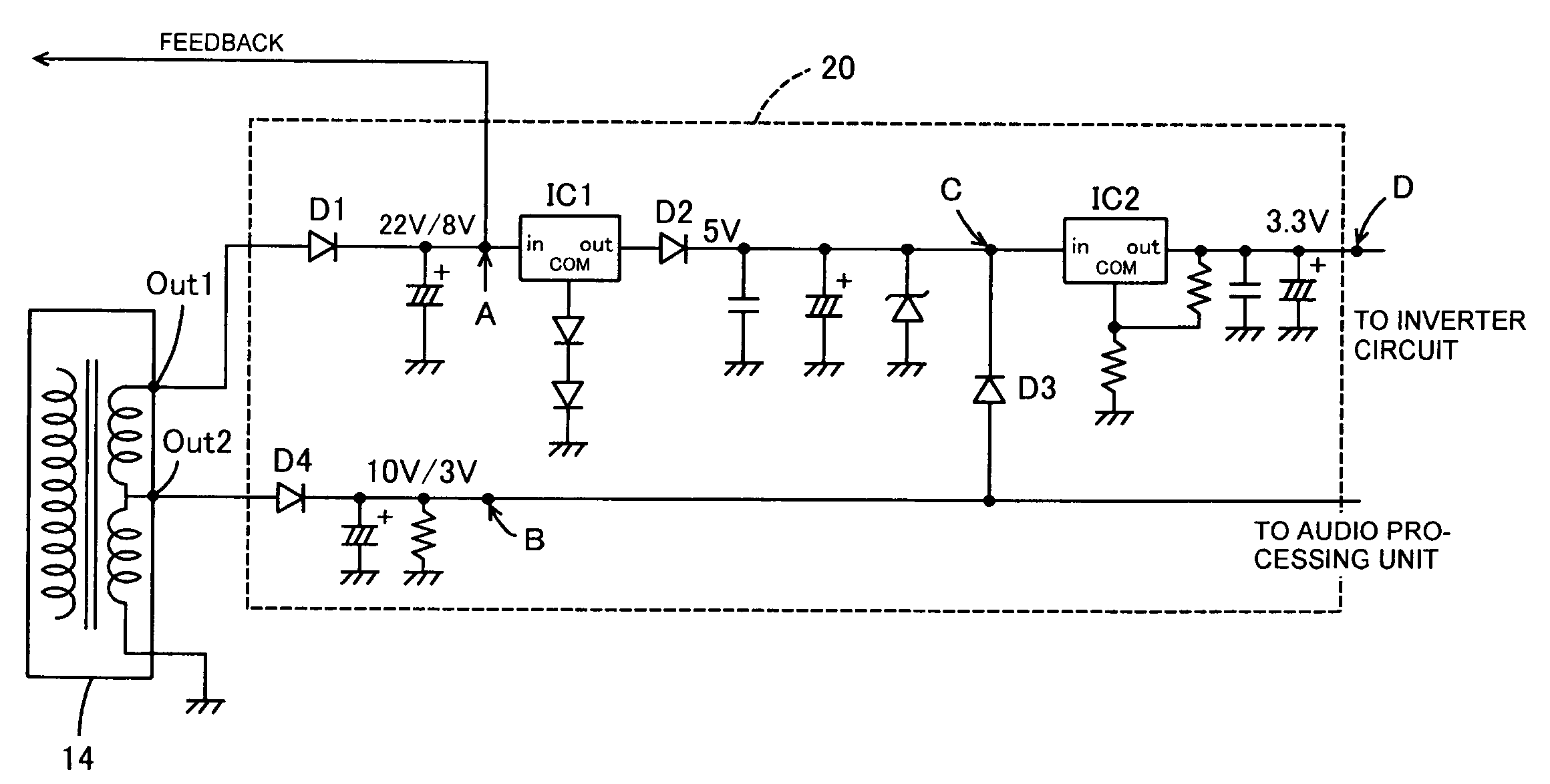 Voltage for LCD